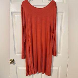 Burnt Orange Long Sleeve Simply Southern Dress